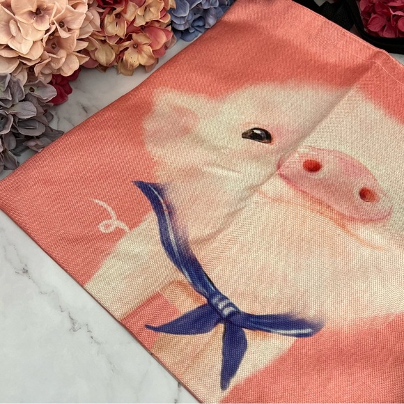 Eco-Friendly Wilbur the Pig Folding Tote Bag - Picture 9 of 13